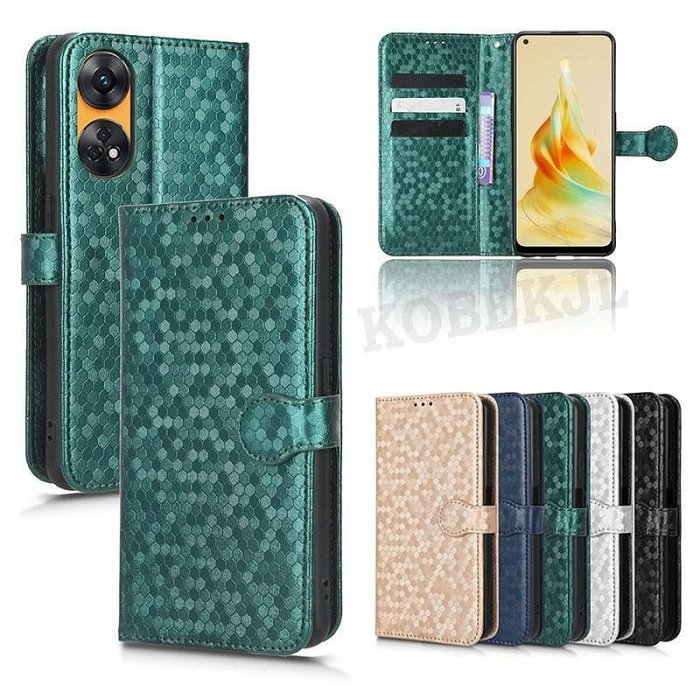 【數碼配件館】OPPO Reno 8T 4G 手機殼翻蓋波點 PU 皮錢包卡槽手機套 OPPO Reno 8T 8Pro Reno8
