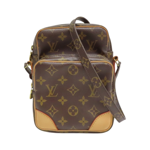 LOUIS VUITTON LV 路易威登 棕色 原花 PVC塗層帆布 Amazone 肩背包 M45236 【二手名牌BRAND OFF】