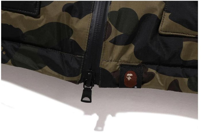 BAPE X NANGA 1ST CAMO AURORA TEX DOWN JACKET 聯名款迷彩連帽夾克