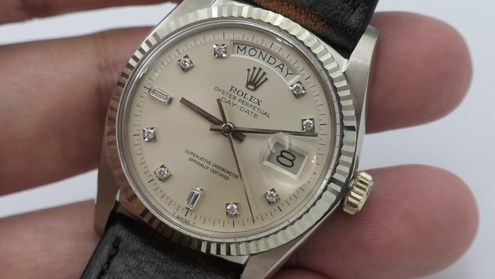 【美好時光】1972年份 ROLEX白金版本1803罕見無夜光十鑽面超美品18039 18238 18239參考