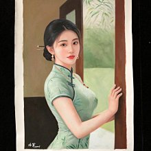 手描き油彩 冷軍 写実人物画 70×100cm 手描き油彩 冷軍 写実人物画 70