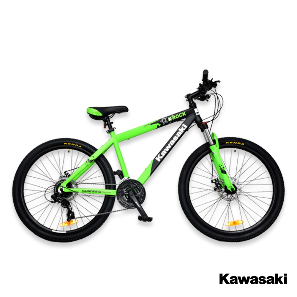 Kawasaki 26吋24速SHIMANO雙碟煞鋁合金避震登山車/紅色| 登山車