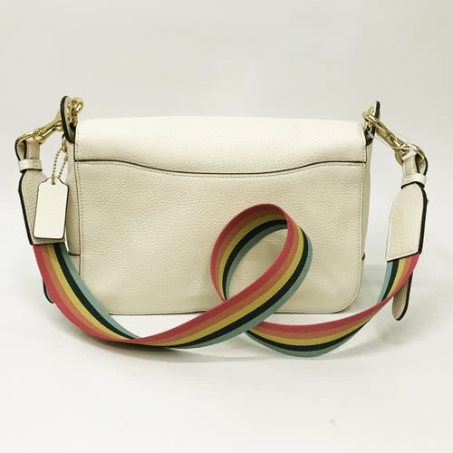 COACH 新款大馬車牛皮掀蓋斜背包(米白) | 其他皮件| Yahoo購物中心