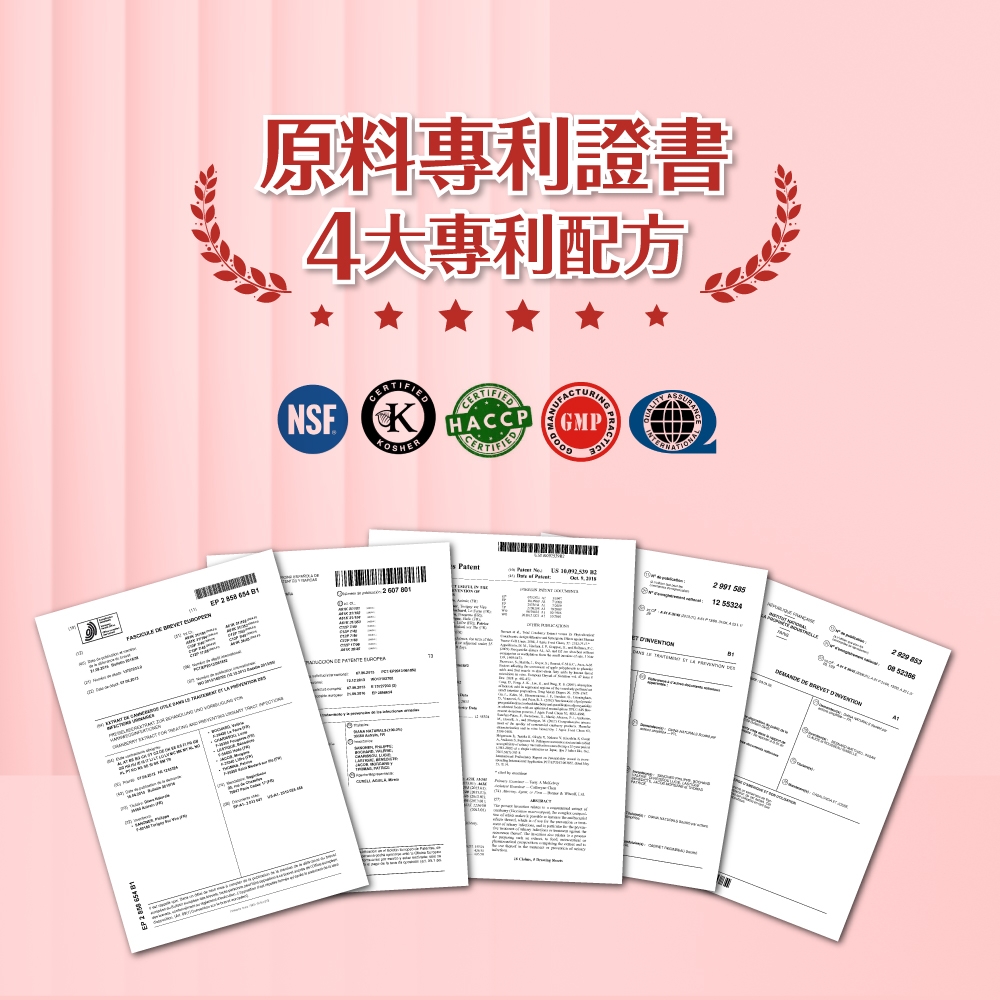 原料專利證書4大專利配方 NSFKHACCGMPCICEP 1 55324T 2