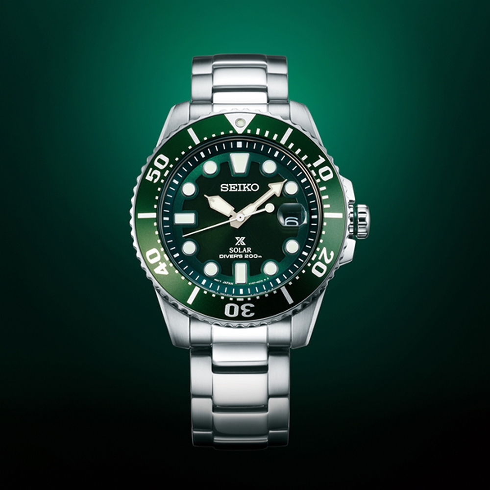 SEIKO精工綠水鬼Prospex DIVER SCUBA 太陽能200米潛水錶(SNE579P1/V157