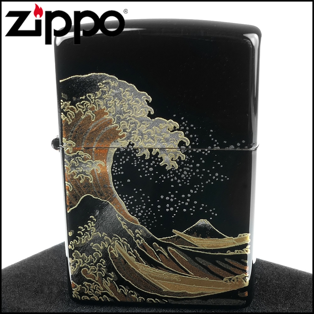 ZIPPO 日系~本金蒔繪波富士-傳統工藝加工打火機| 日用雜貨| Yahoo購物中心