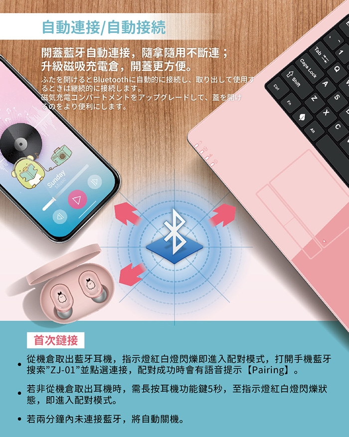 角落生物Sumikko Gurashi】角落小夥伴正版授權真無線藍牙耳機| 其他