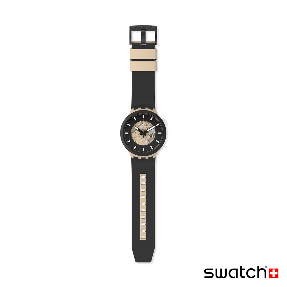 Swatch TIME FOR TAUPE 大錶面手錶/男錶/女錶/瑞士製造SB03C100 (47mm