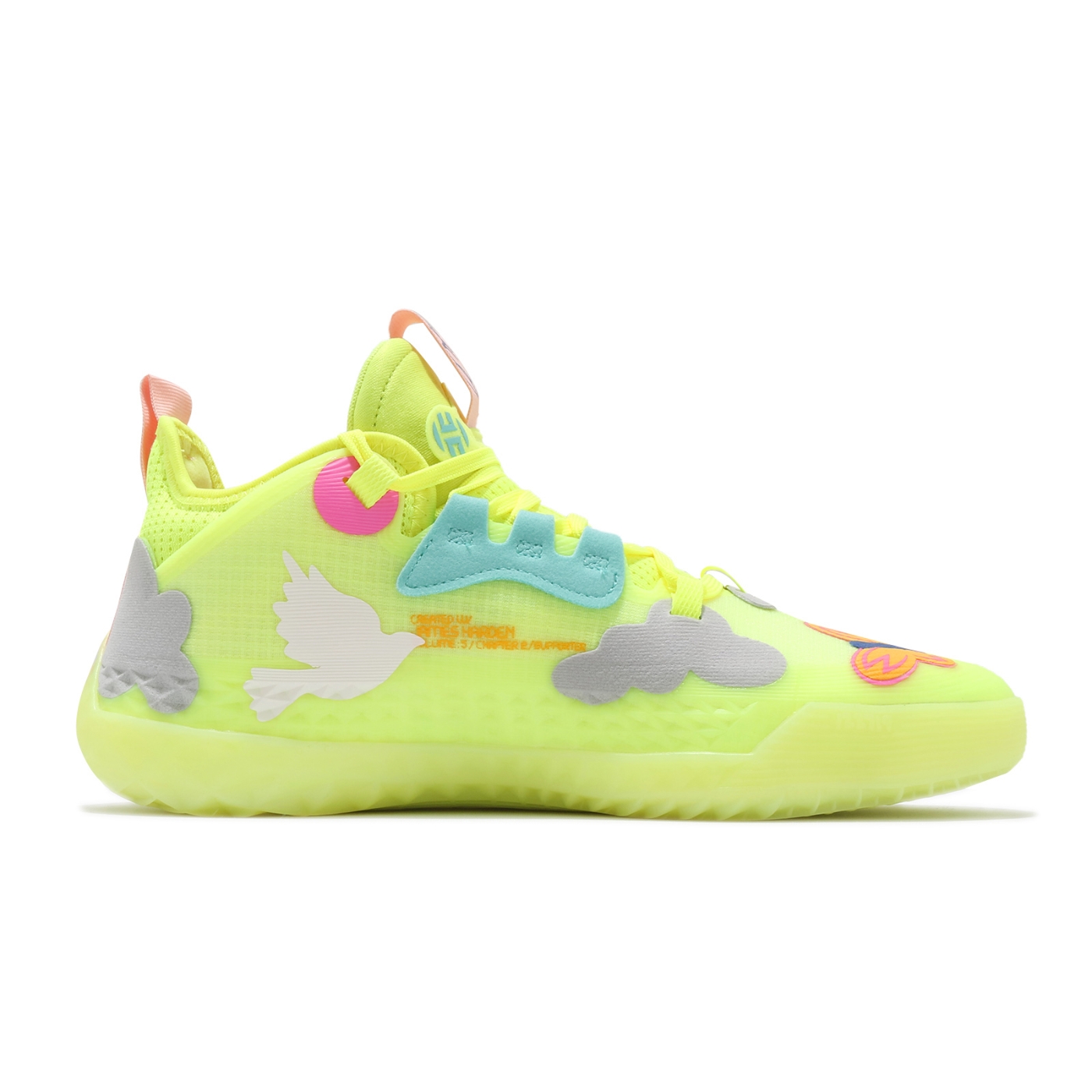 adidas 籃球鞋Harden Vol 5 哈登男鞋愛迪達明星賽雙中底科技避震包覆黃