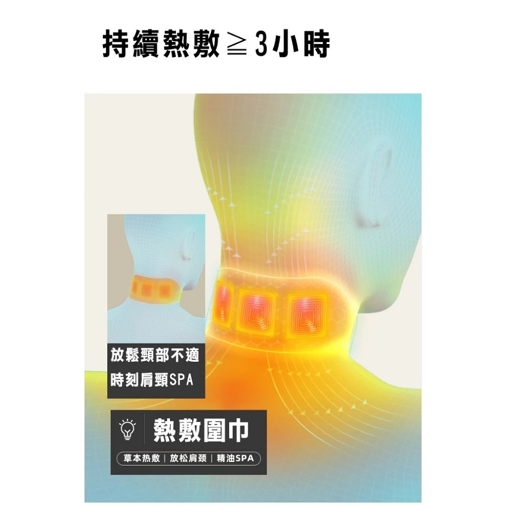 持續熱敷≥3小時 放鬆頸部不適「時刻肩頸SPA熱敷圍巾草本热敷|放松肩颈 | 精油SPA