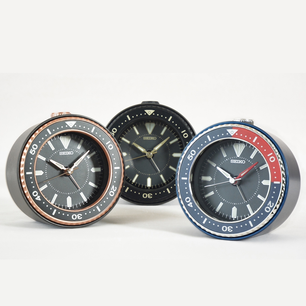 SEIKO 精工水鬼滑動式靜音造型鬧鐘-黑X玫瑰金QHE184T | SEIKO | Yahoo