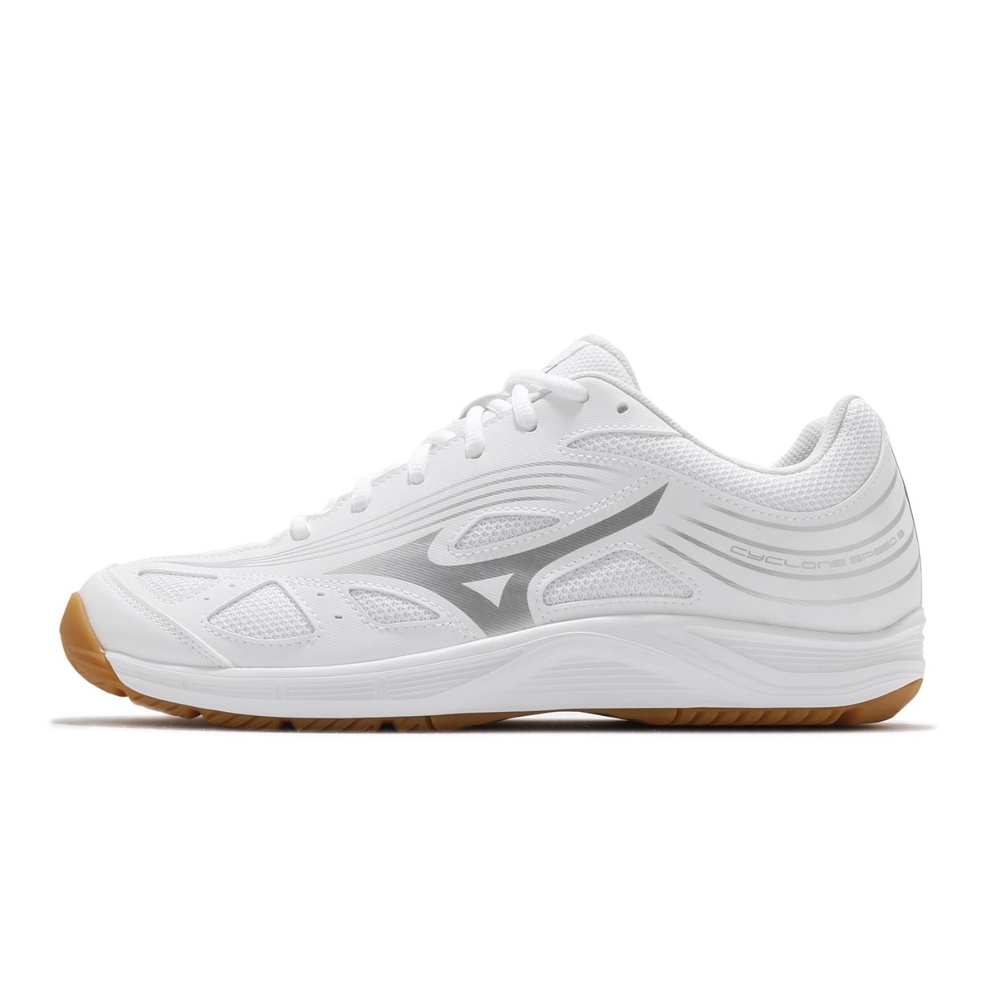 Mizuno 排球鞋Cyclone Speed 3 男鞋美津濃運動避震速度抓地耐磨白銀