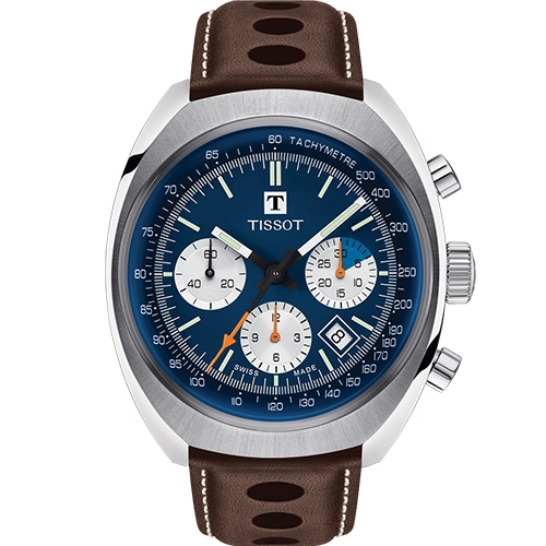 TISSOT 天梭官方授權Heritage 1973系列復刻計時機械錶(T1244271604100