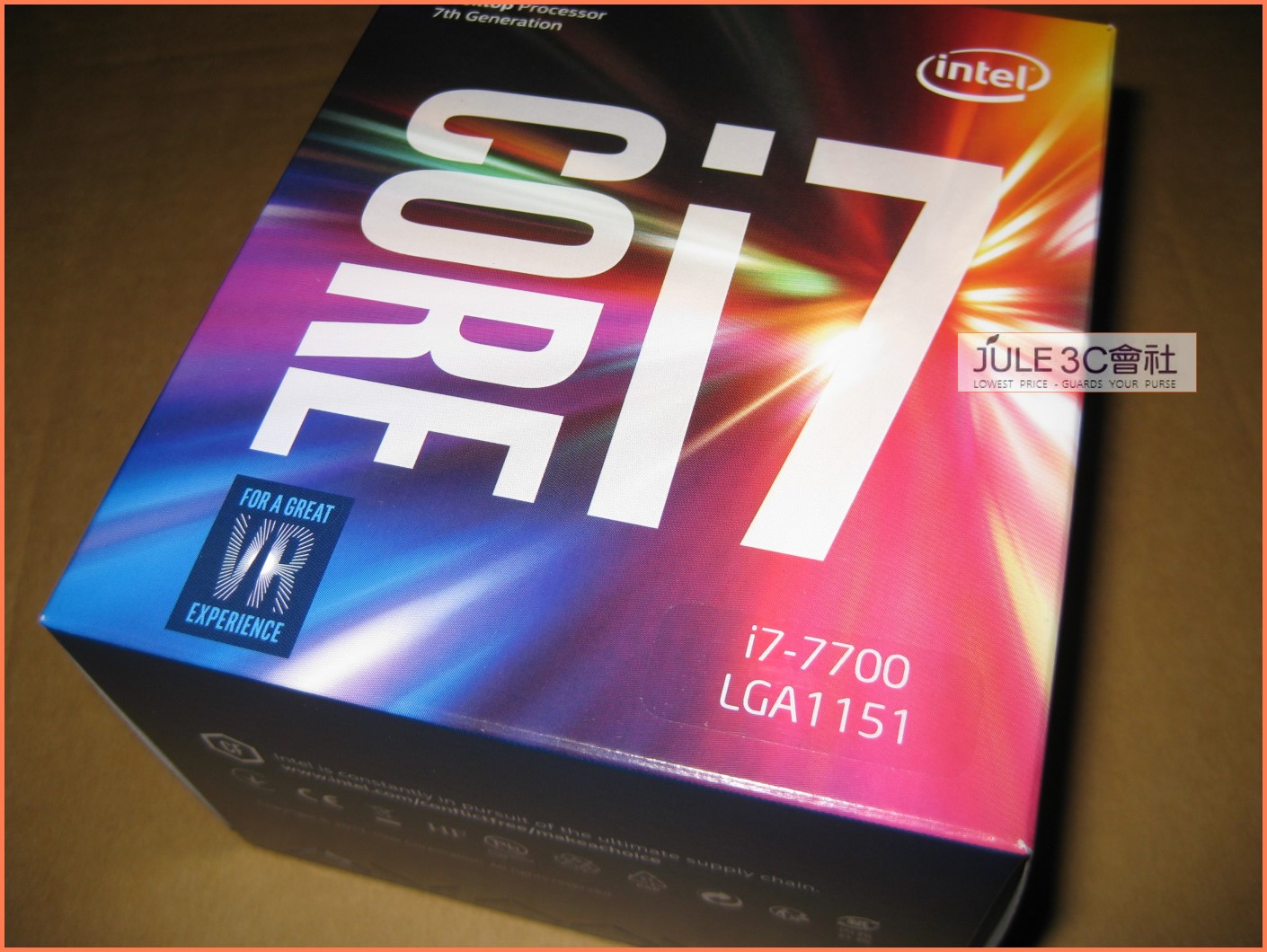 JULE 3C會社-Intel Core i7 7700 3.6G~4.2G/8M/盒裝良品/第七代/1151