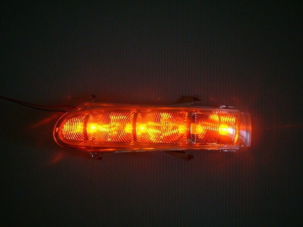 ~~ADT.車燈.車材~~賓士 W203 W220 LED後視鏡透明方向燈一組1200