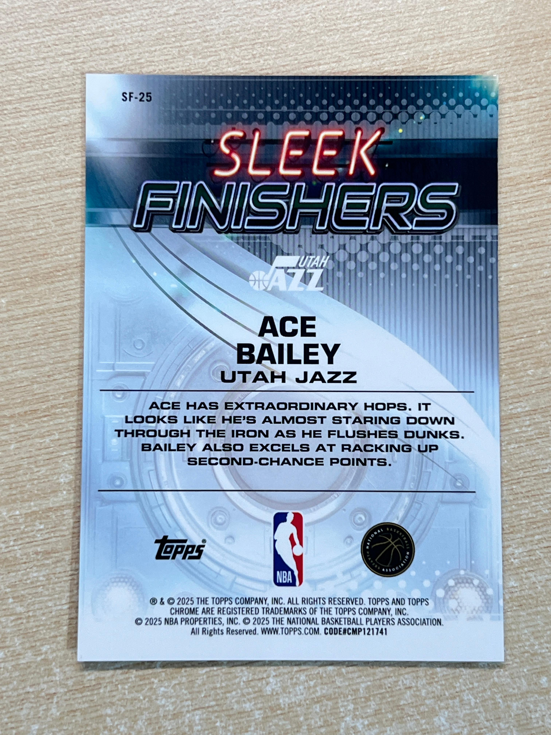 限量/99 Ace Bailey TOPPS CHROME 2025-26 新人RC 76 | Yahoo拍賣