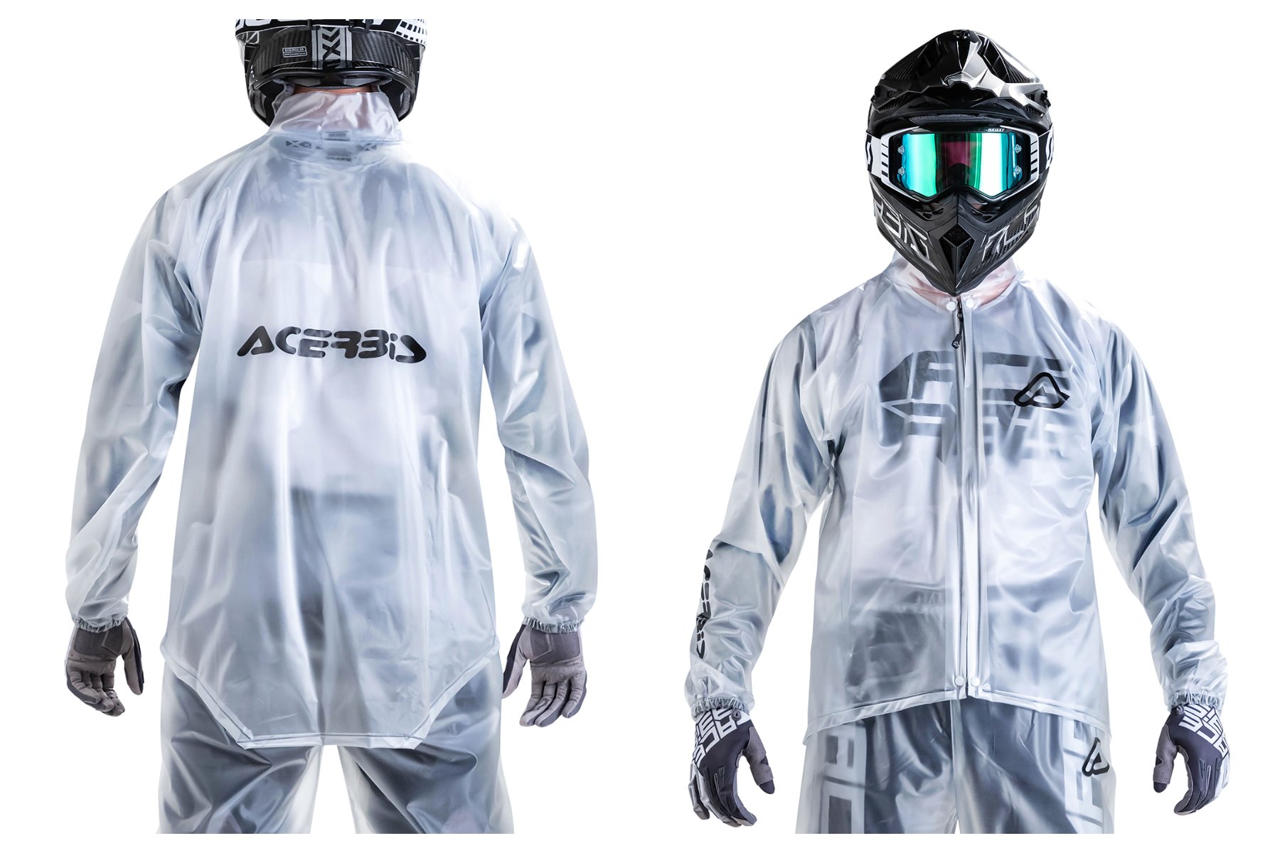 伊摩多※義大利ACERBiS 透明雨衣+雨褲組Rain Clear 3.0越野賽重機通勤