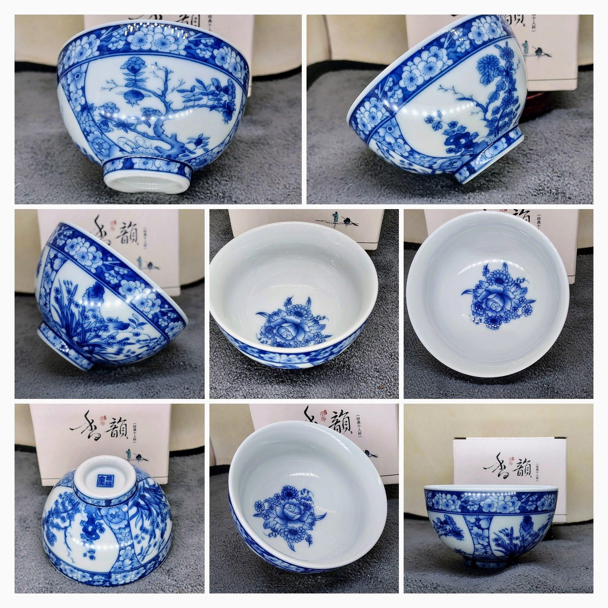 建盞閣}景德鎮青花瓷錦福窯四君子經典個人茶杯0100 | Yahoo拍賣