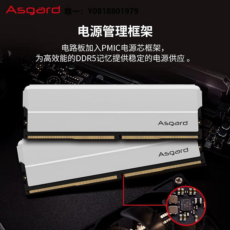 內存條阿斯加特（Asgard）32GB(16GBx2)套裝DDR5 6000 臺式機內存海拉