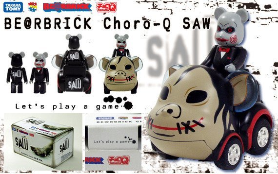 BE@RBRICK ChoroQ SAW VER. ベアブリック チョロQ 08年絕版品奪魂鋸Bearbrick be@rbrick Choro Q SAW ver. TAKARA TOMY