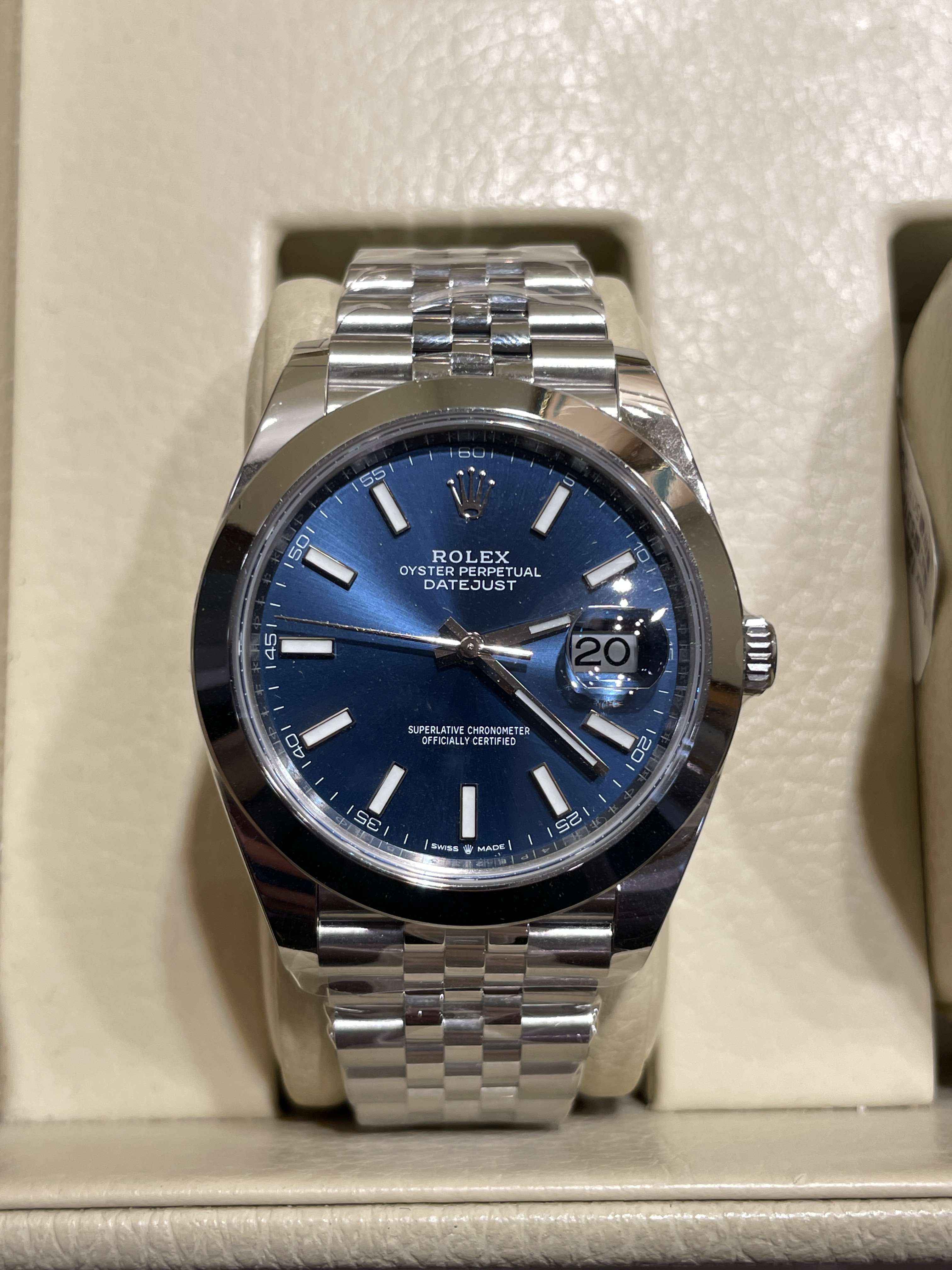 【 大西門鐘錶 】 勞力士 126300 藍面 五銖帶  Datejust