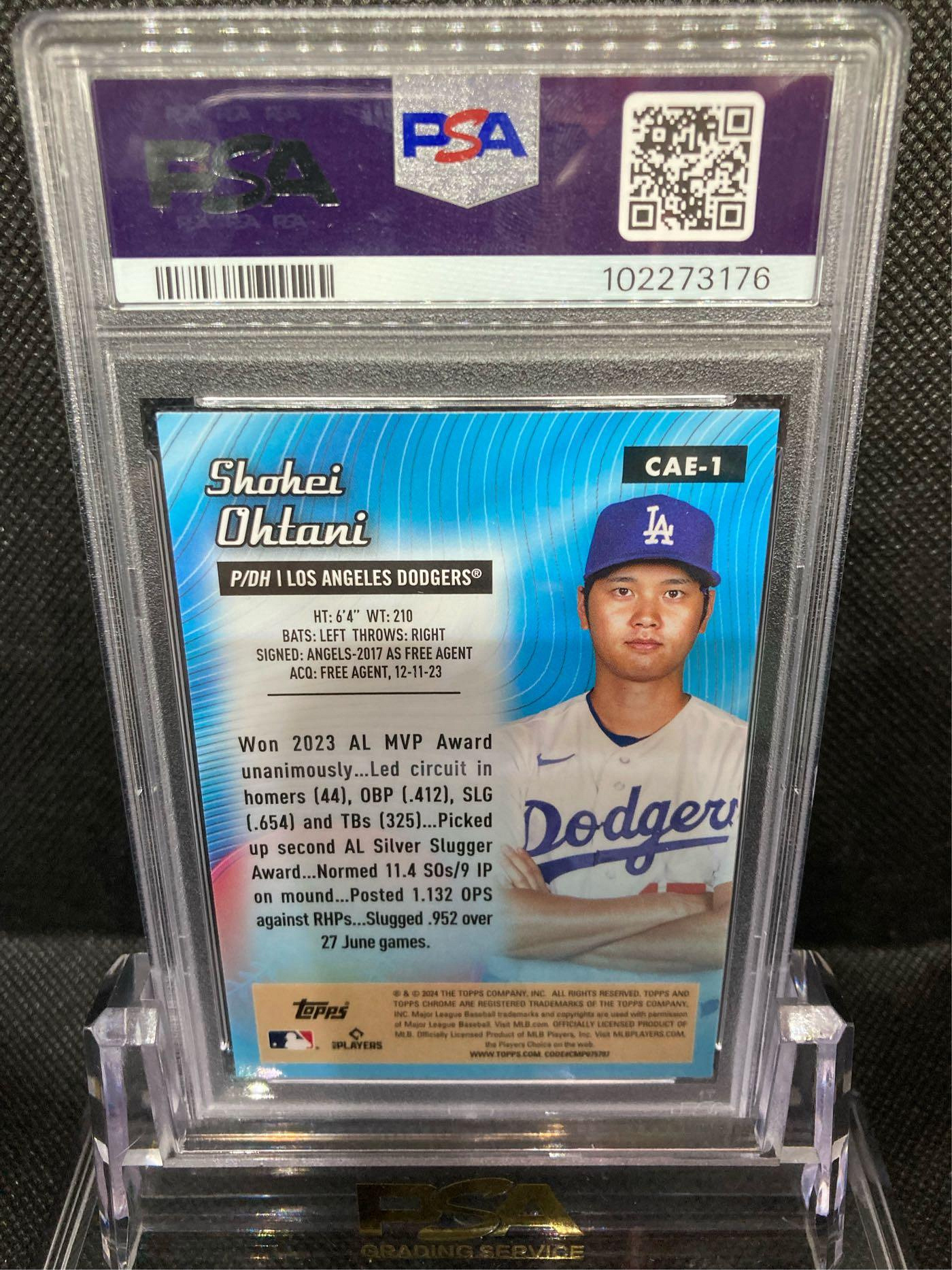 MLB 2024 Topps Chrome Shohei Ohtani All Etch PSA 10大谷翔平滿分