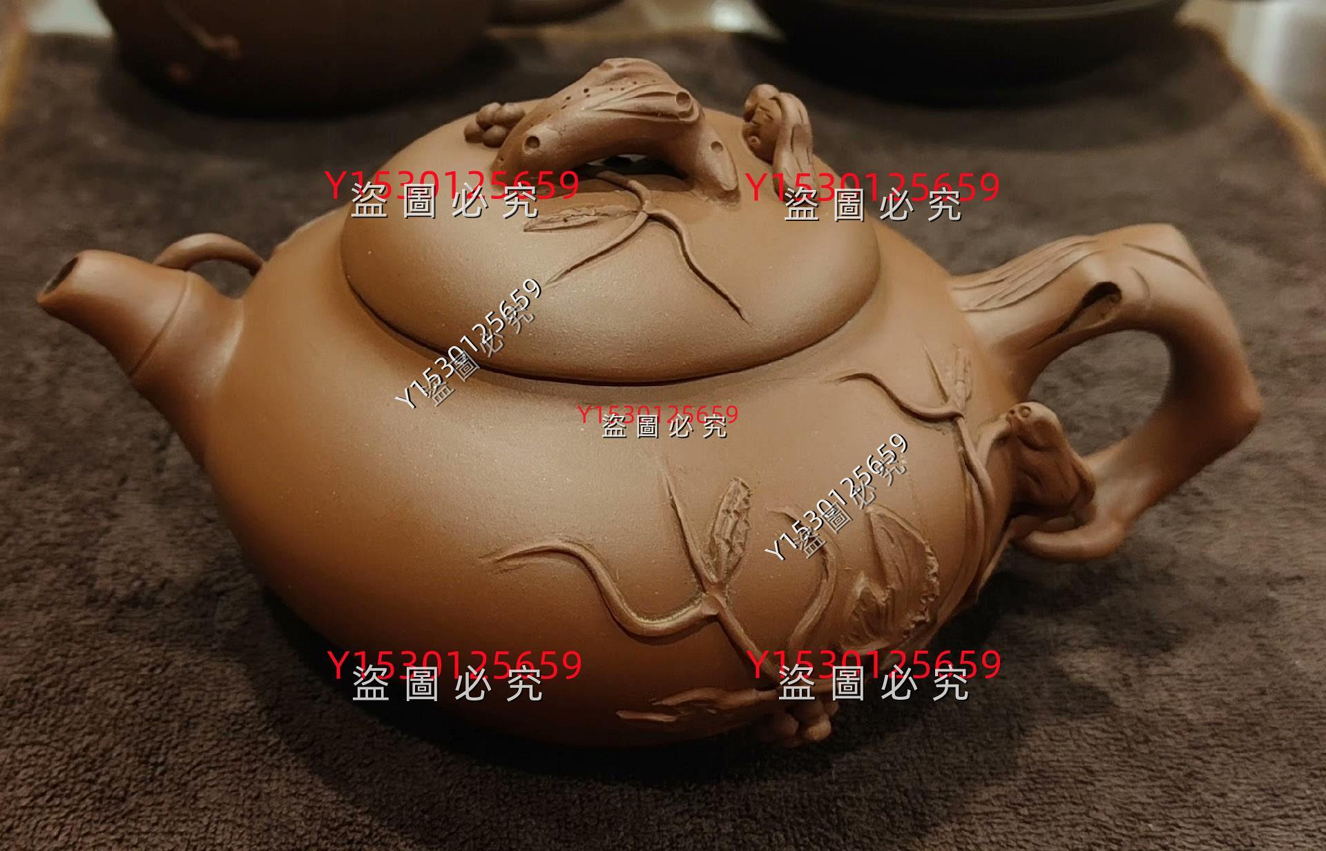 宜興紫砂壺，八九十年代彩芳款，290mI，黃龍山原礦大紅泥不可多得