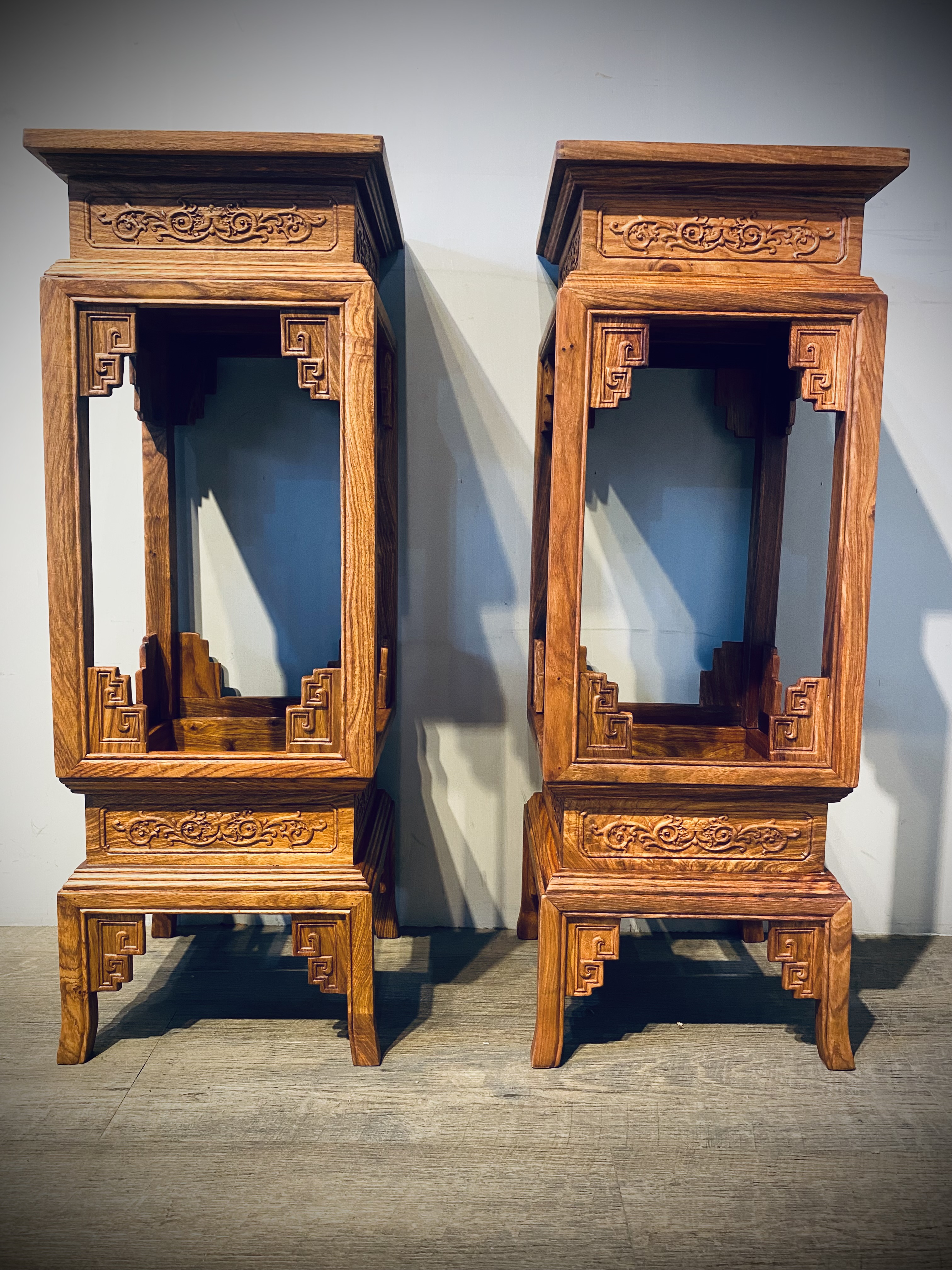 ㊣大匠之風㊣全新仿古**黃花梨木四方花台/花架/置物架/展示架/茶几/藝