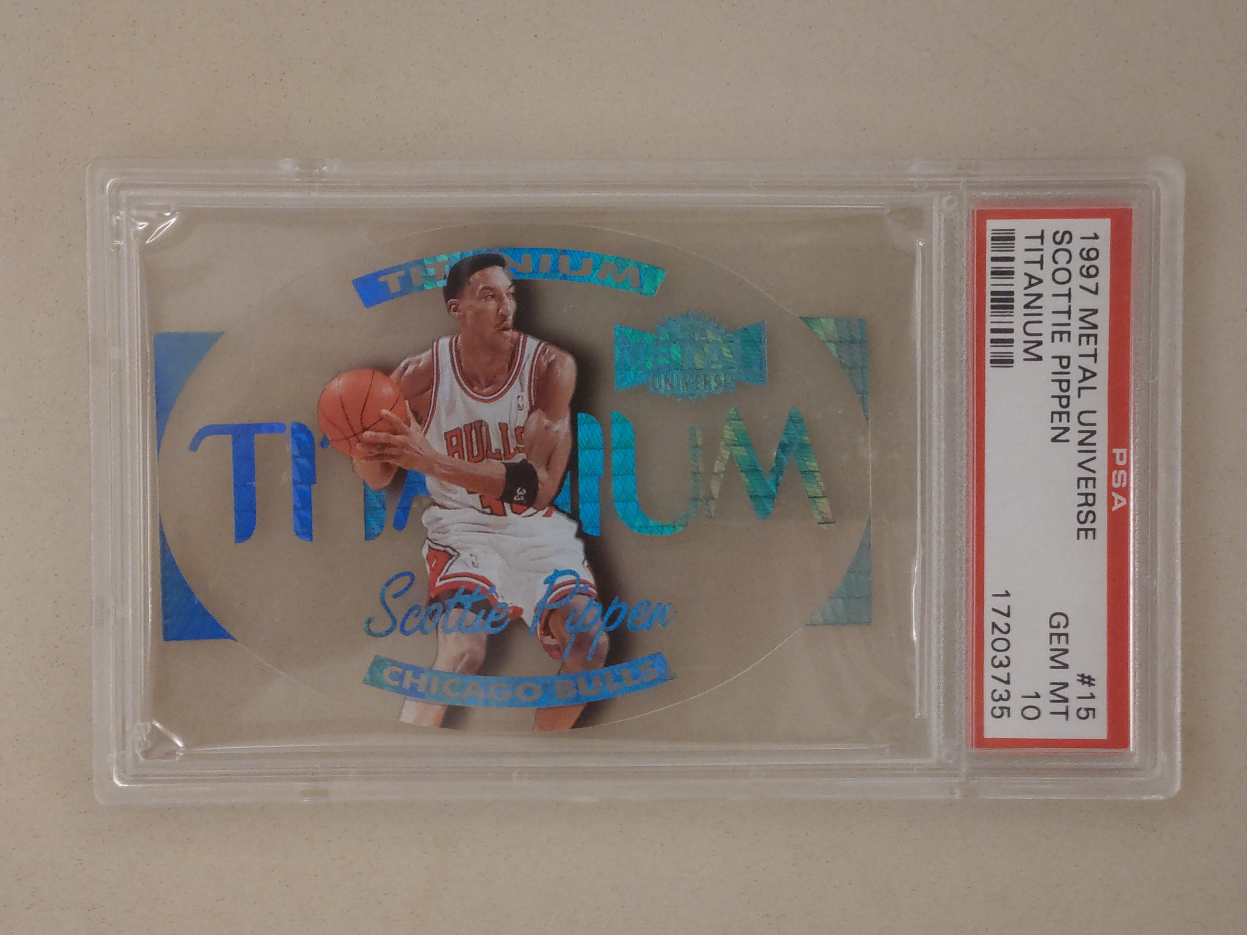 1997-98 Metal Universe Titanium #15 Scottie Pippen PSA10 for 