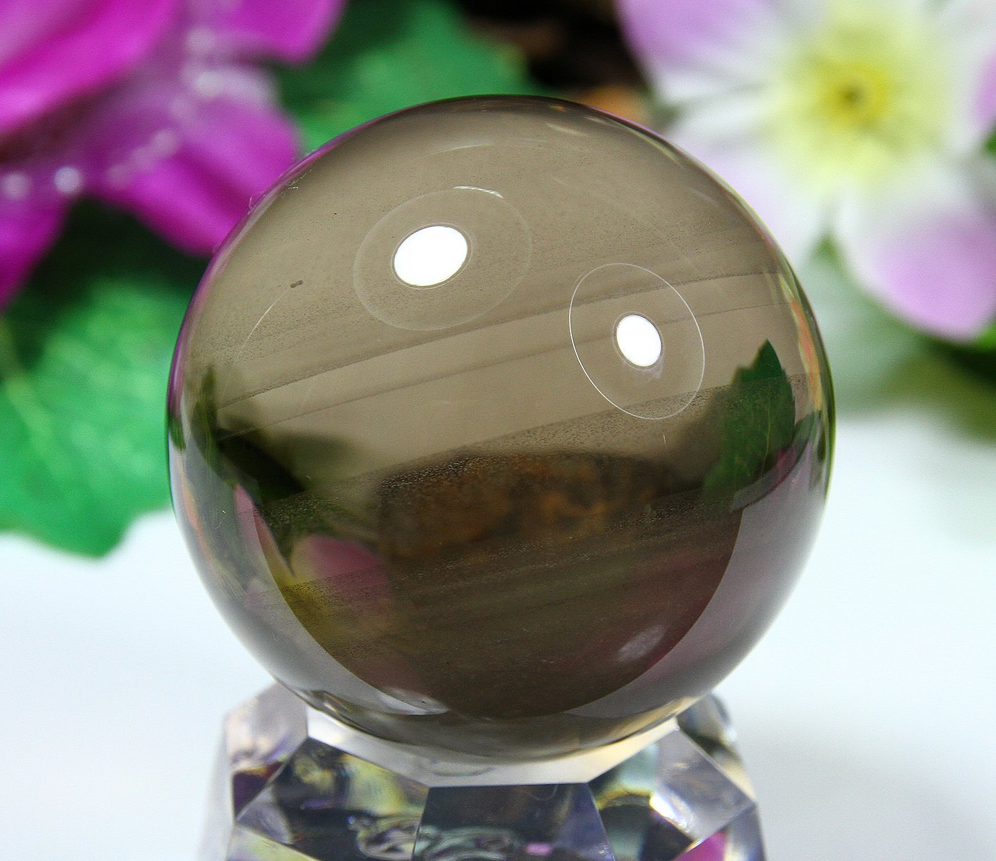 🌈辰采水晶🌈 A9049 (天然超清透茶水晶球169克) | Yahoo拍賣