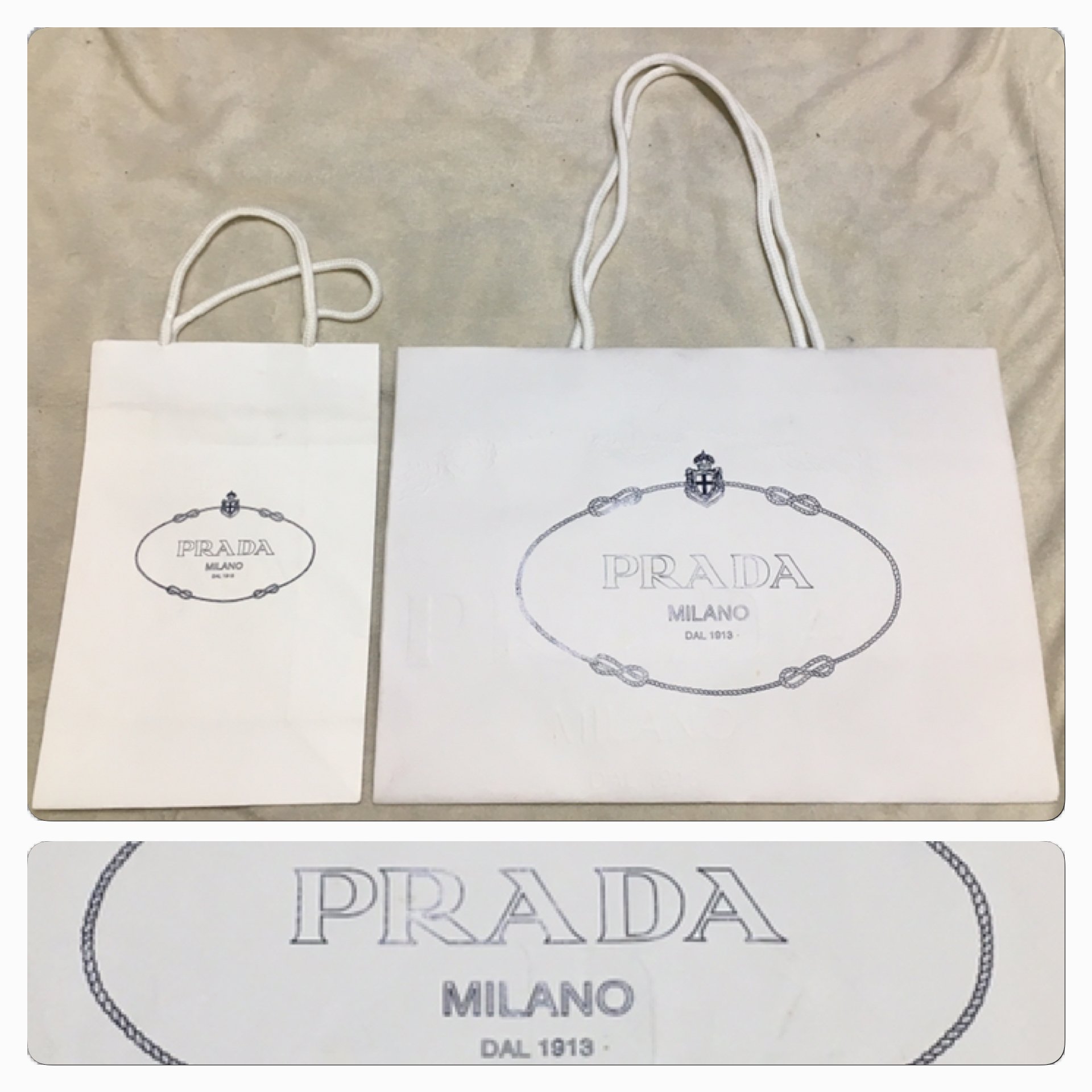 PRADA正版原廠紙袋原廠帶回購物提回的紙袋大紙袋小紙袋| Yahoo拍賣