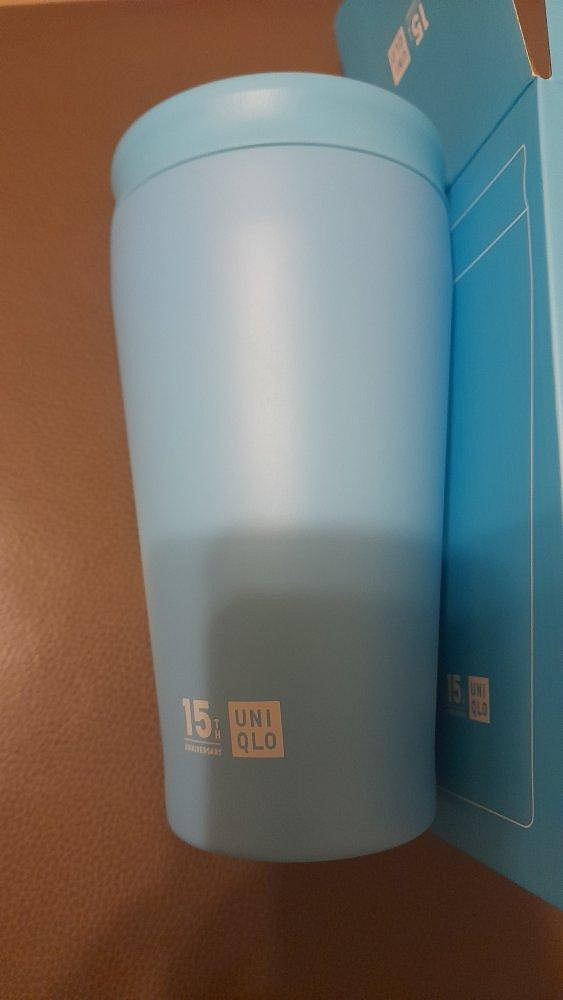 UNIQLO不鏽鋼保溫瓶 0.44ml e天藍