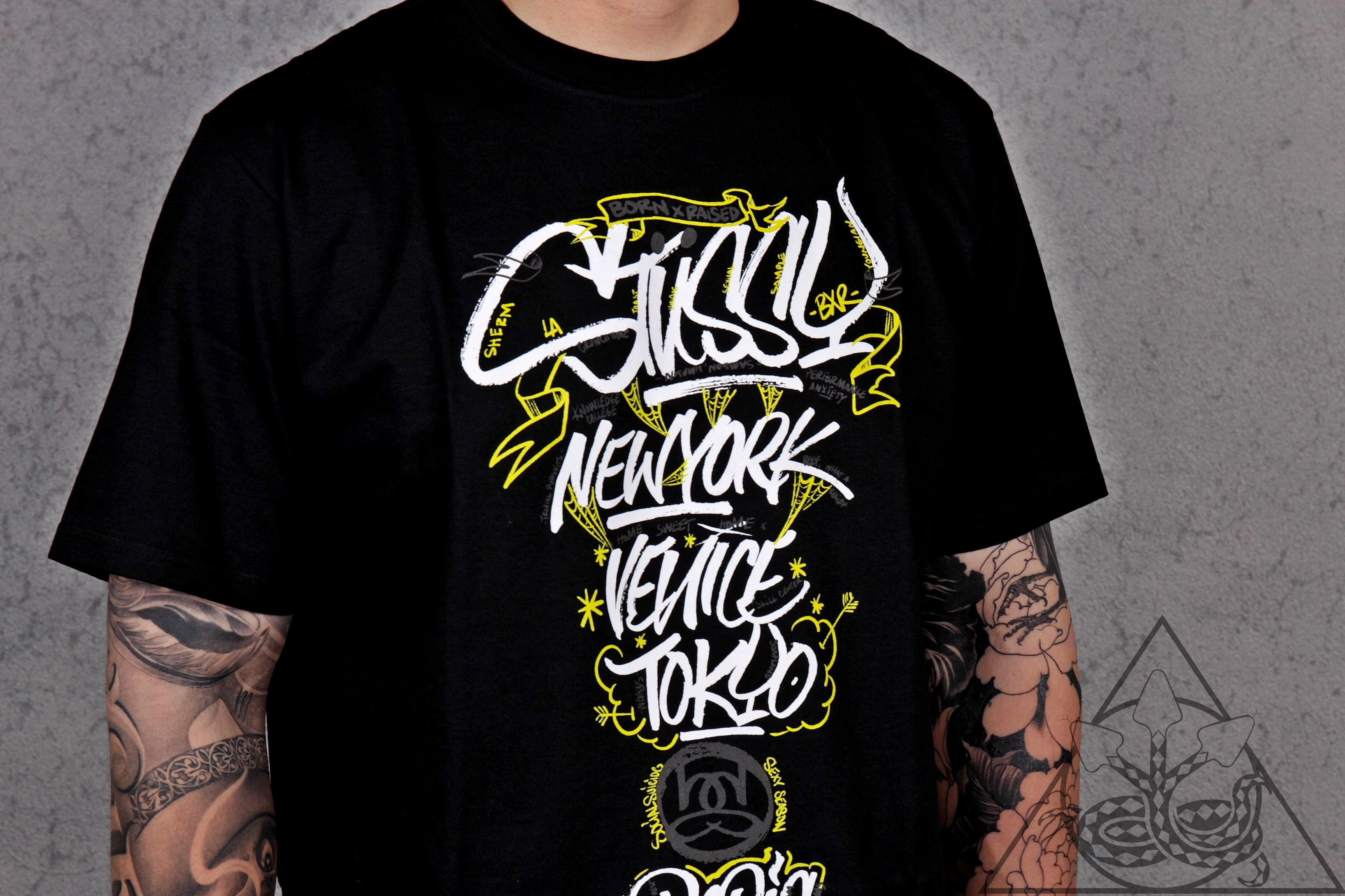 ★23AW★STUSSY & BORN X RAISED HANDSTYLES TEE HYDRA】Stussy x Born x Raised Handstyles Tee 塗鴉字體短T