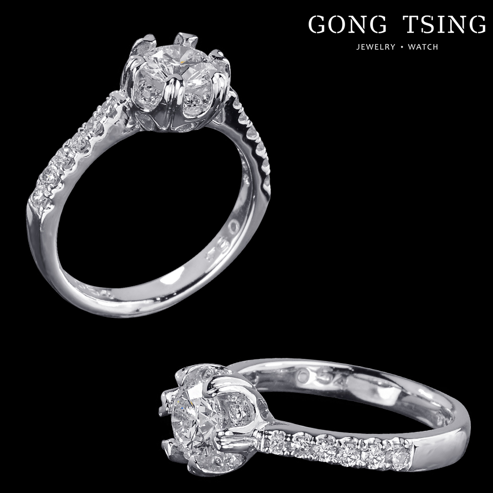 公信精品】GIA 鑽戒0.54克拉D VS1 3EX None 八心八箭白K金視覺放大1克拉效果附GIA證書| Yahoo拍賣