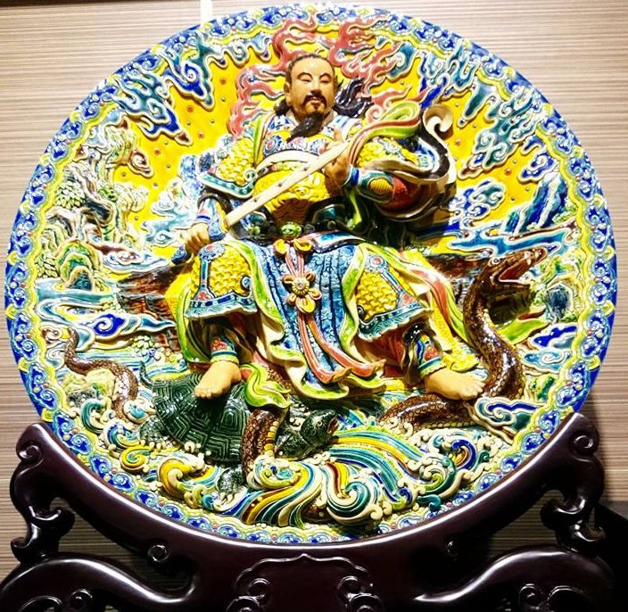 啟秀齋】交趾陶名師林洸沂玄武盤玄天上帝上帝公限量66件此為編號