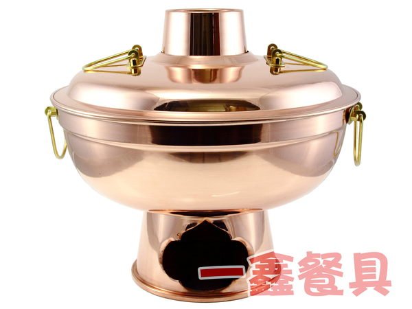 銅鍋　大鍋 契合頂級鑄鐵柄銅鍋系列l 雙耳燉鍋24cm(適用感應爐)