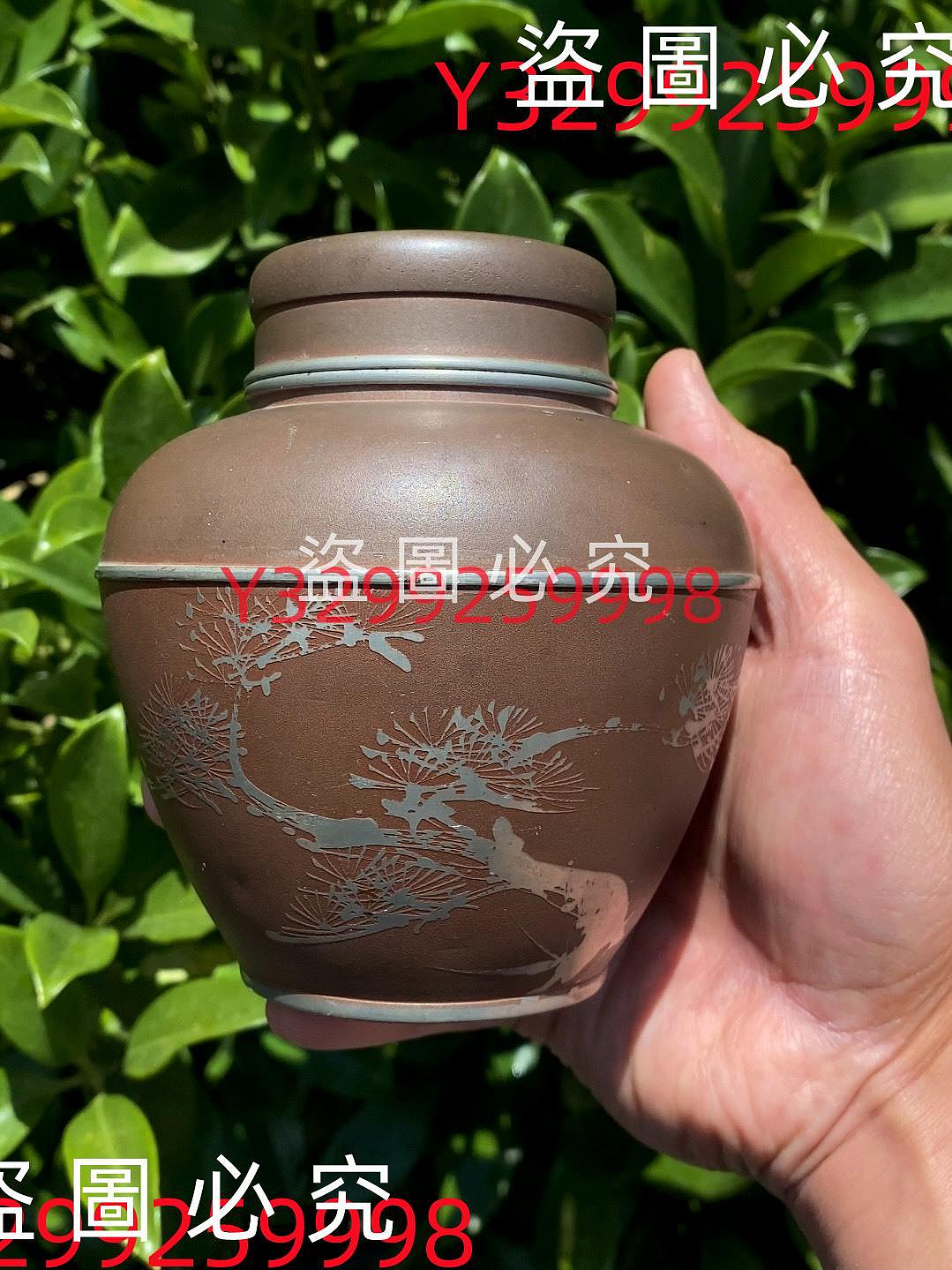 日本茶道具古錫美名堂造502g松枝不詩文大號錫罐錫壺茶棗罐作古玩收藏老