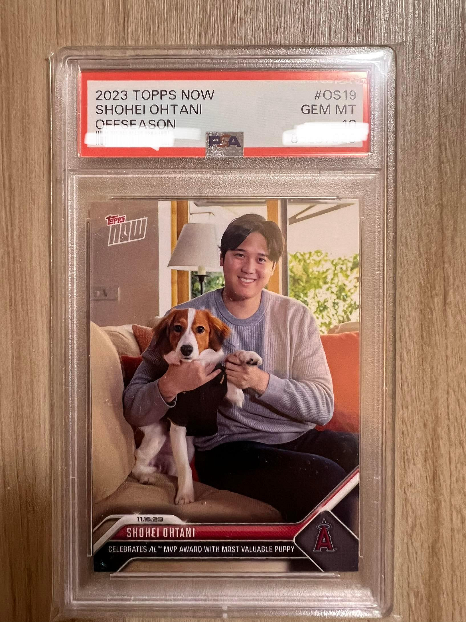 2023 Topps Now OS-19 Shohei Ohtani PSA10 彈額頭愛犬Dekopin 狗大谷