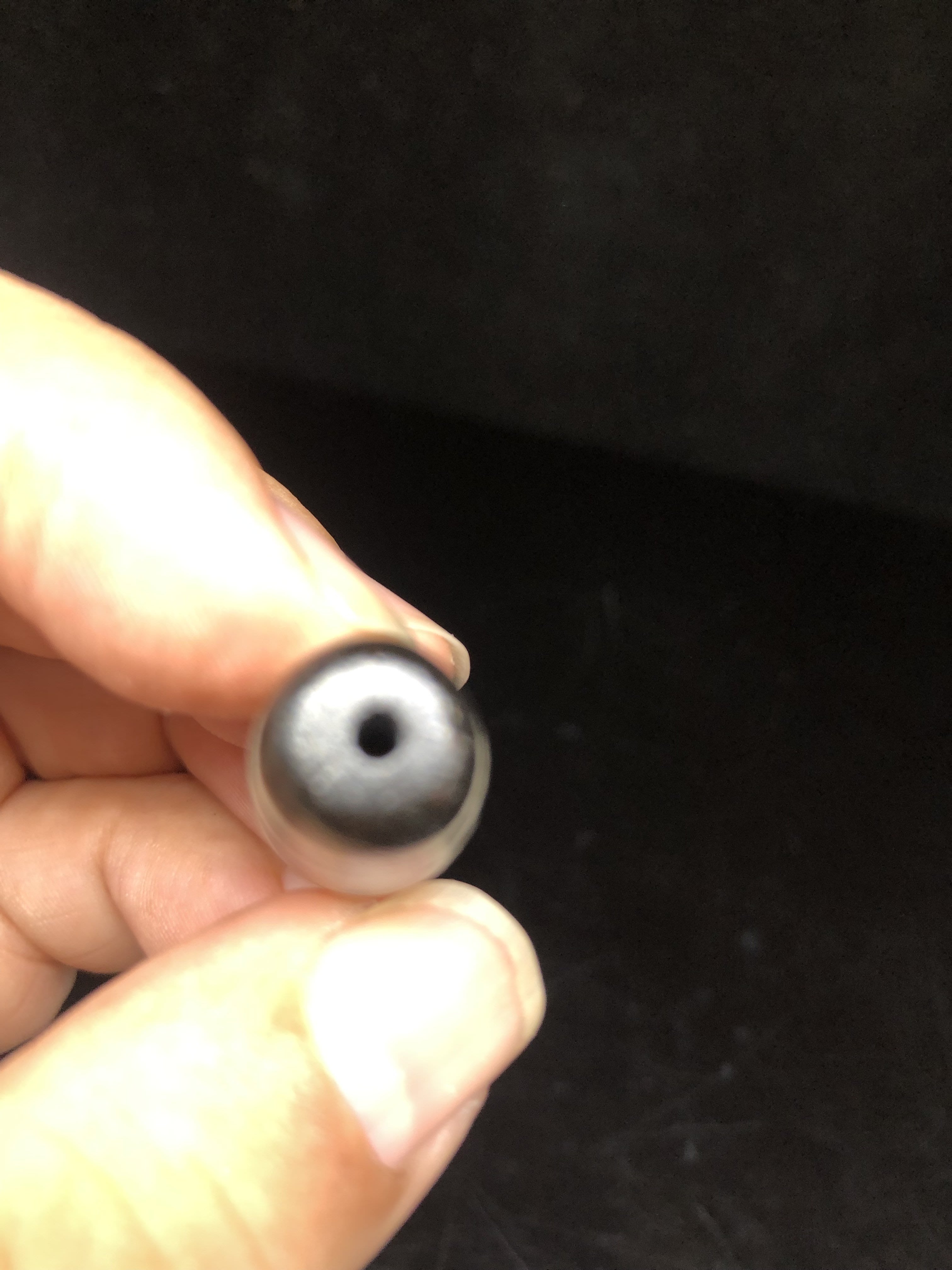 西藏天珠四線蓮花天珠37.5mm 黑瑪瑙特殊滲透工藝黑白分明高品質特價350