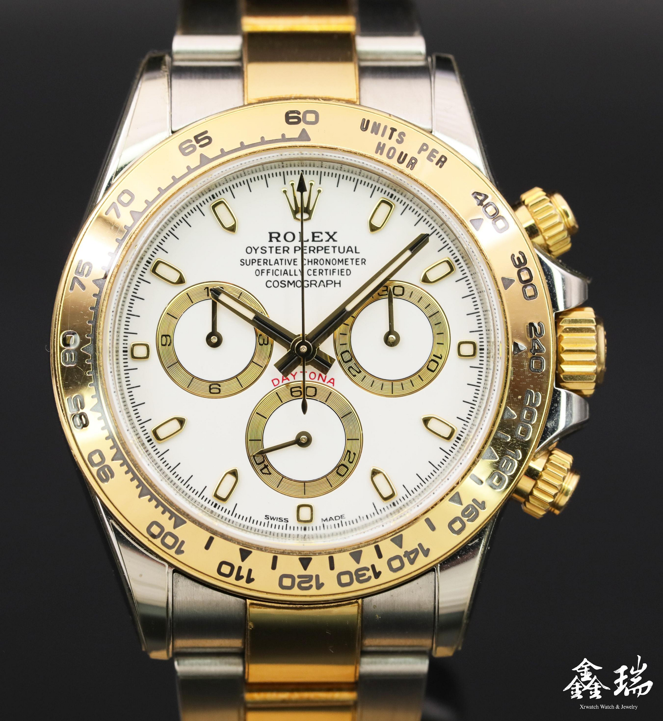 【鑫瑞鐘錶】ROLEX 勞力士 Daytona 116503 迪通拿 白面 半金 40mm 自動上鍊 計時碼表 盒單全 2018