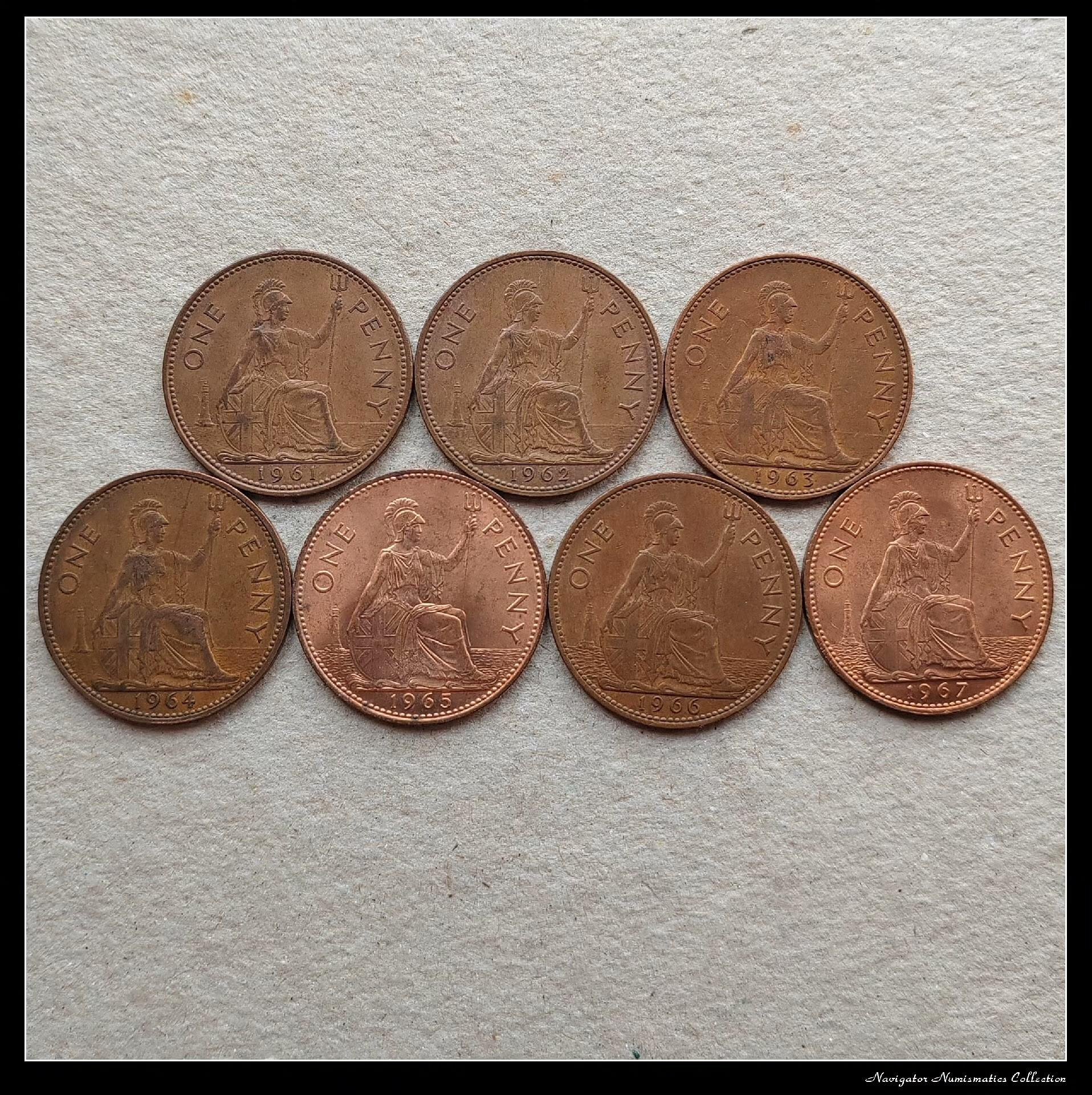 嚴選英國伊麗莎白二世女神1便士銅幣7枚組直徑31mm 銅幣收藏推薦1便士銅幣英國硬幣| Yahoo拍賣