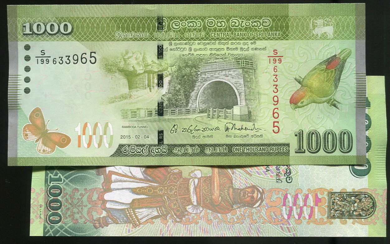 SRI LANKA (斯里蘭卡紙幣), P127b , 1000-RP , 2015 , 品相全新UNC | Yahoo拍賣