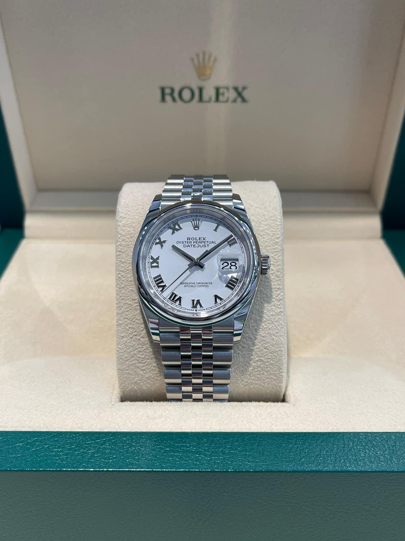 ROLEX 勞力士 DATEJUST 36 白色錶面 126200-0007 紀念型(Jubilee) 五格鏈節