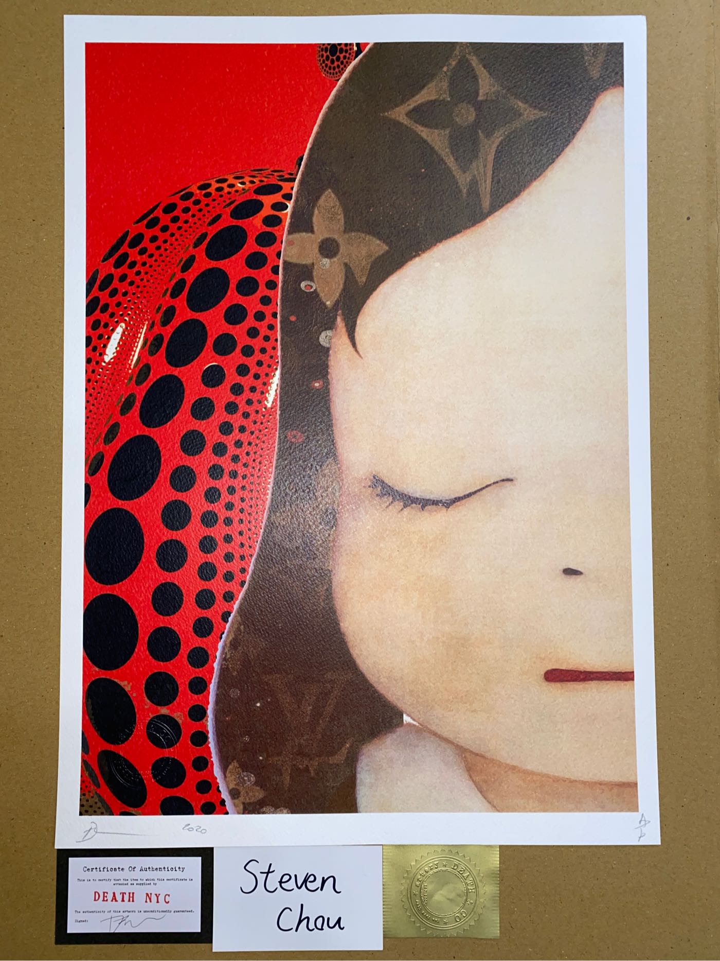周春芽　超特大判版画作品　『桃花』　　村上隆　奈良美智　草間彌生 草間彌生、村上隆、奈良美智等來台北美館展越酷東京-日本MOT當代