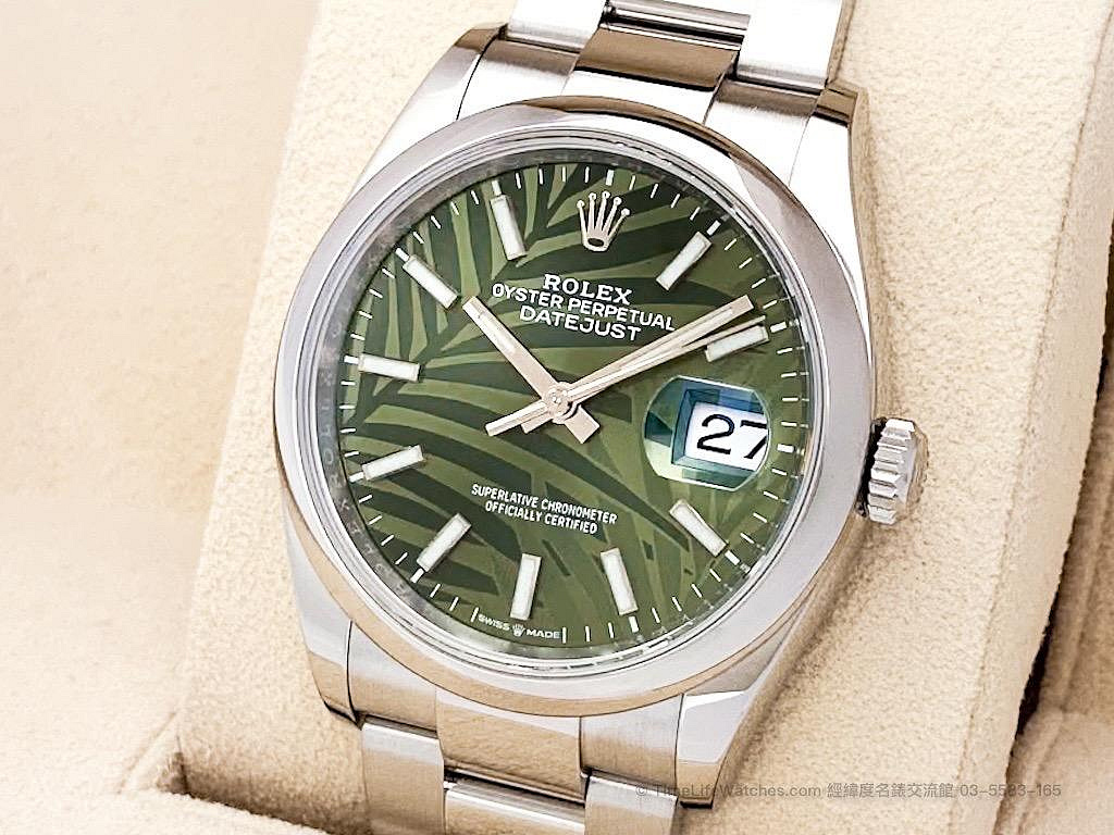 【經緯度名錶】ROLEX 勞力士 Datejust 36 126200 棕櫚葉綠色面 三板帶 TLW96030