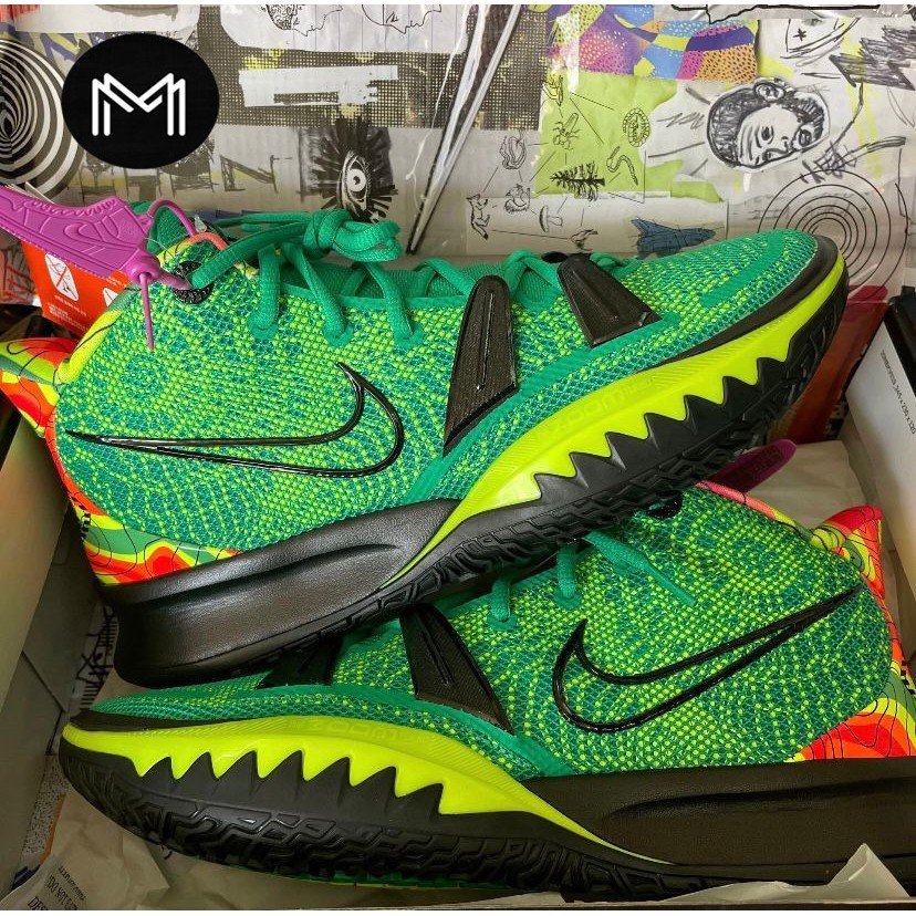 正品】??耐克Nike Kyrie 7 EP “Weatherman” 黑綠氣象員籃球 正品】??耐克Nike Kyrie 7 EP “Weatherman” 黑綠氣象員籃球