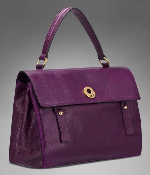 YSL 229563 Yves Saint Laurent Muse Two Colorblock大型Muse 2小牛皮