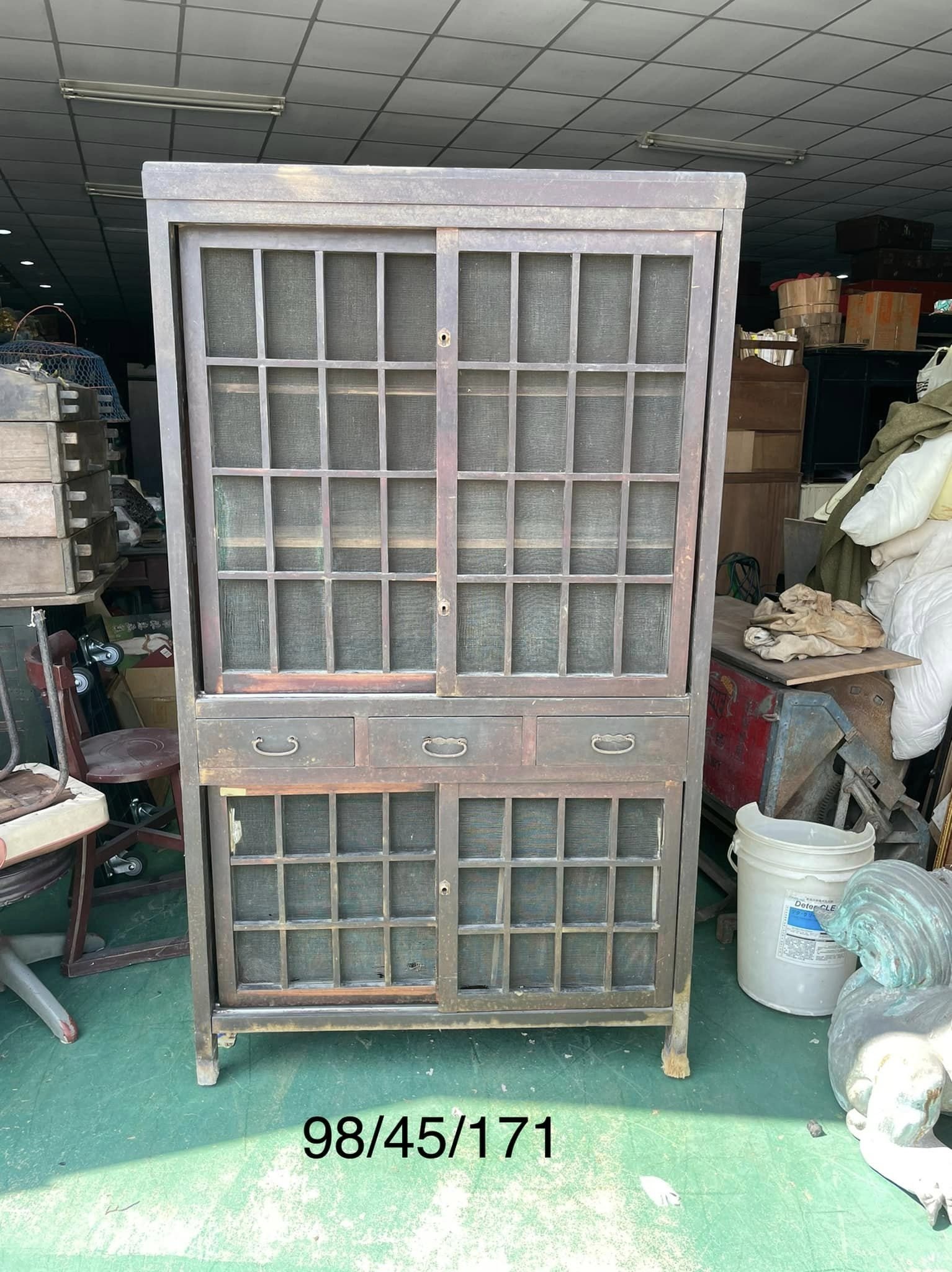 鄉禮二手家具 【檜木&菜櫥】全省購買 傢俱 復古 藝品 古物 早期 道具租借 古董 老東西 收納櫃 展示櫃 玻璃櫃 老櫃