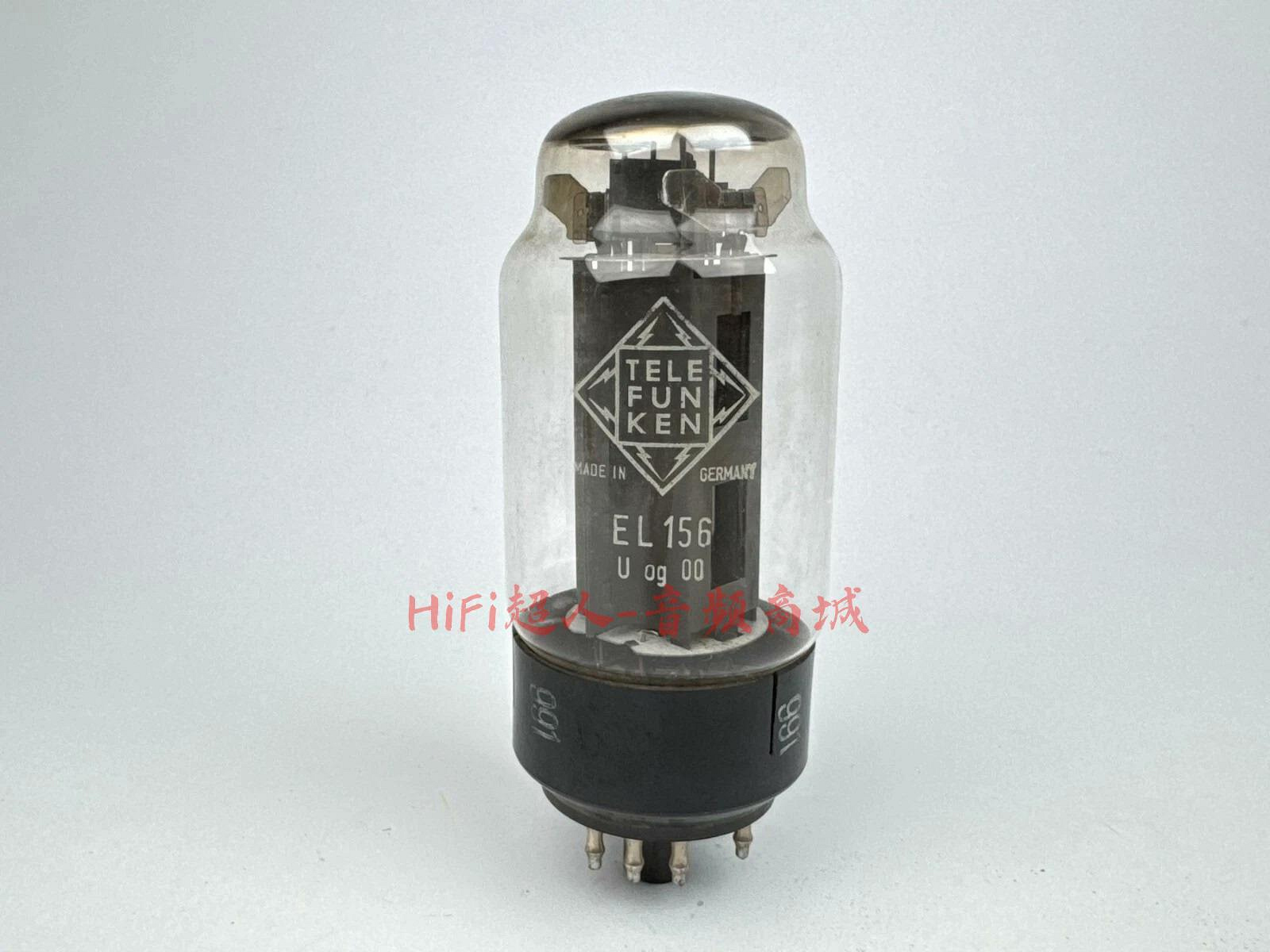 50年代雙肥環黑座EL156電子管德國製造Telefunken德律風根真空管收藏管