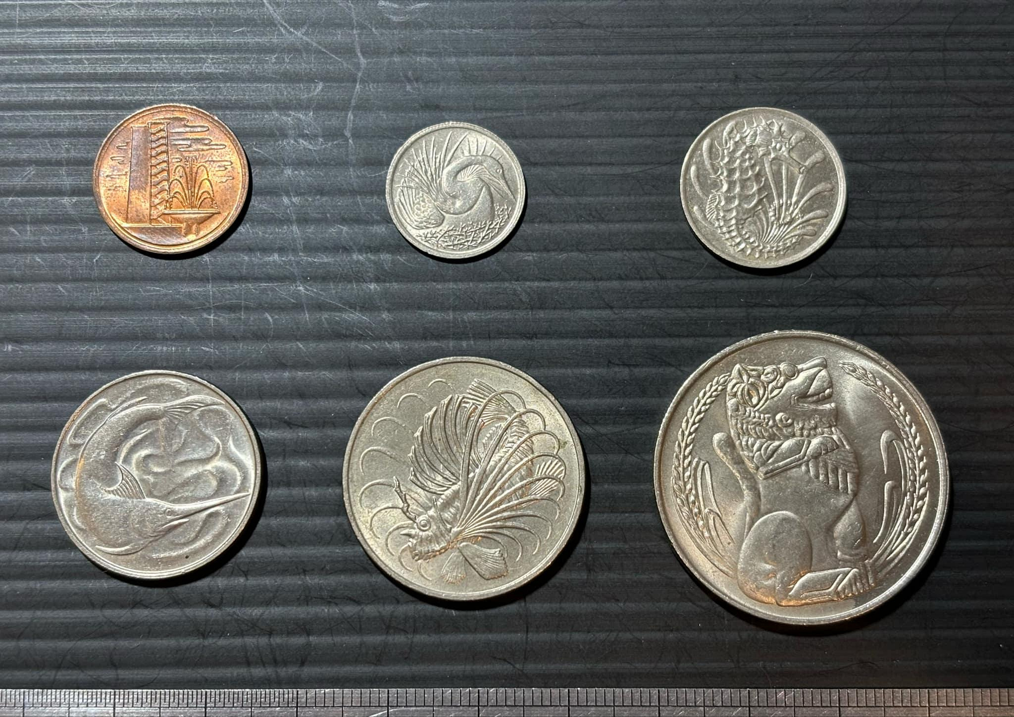 【超值硬幣】新加坡1960-80年代錢幣六枚一組，絕版少見~(約85~95新年份隨機) | Yahoo拍賣